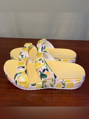 Dansko Kandi Lemons  Slip-On Platform Sandals Waterproof size 42/ US 9.5